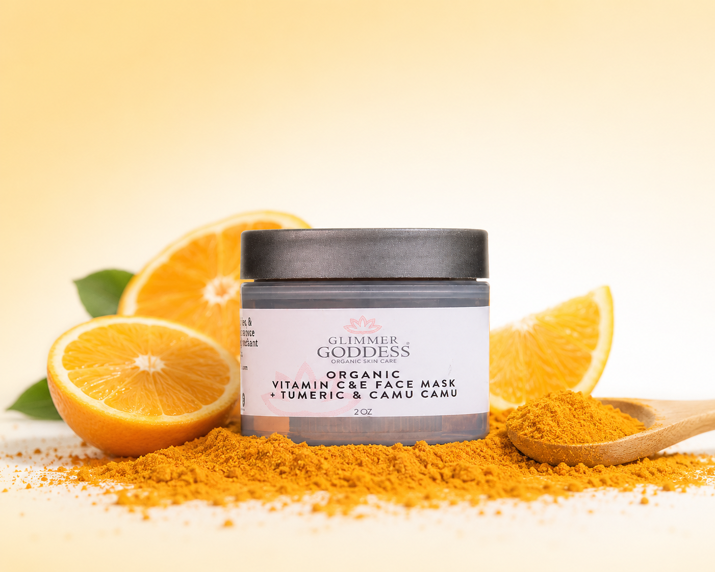 Organic Vitamin C & E Brightening Face Mask with Camu Camu & Turmeric